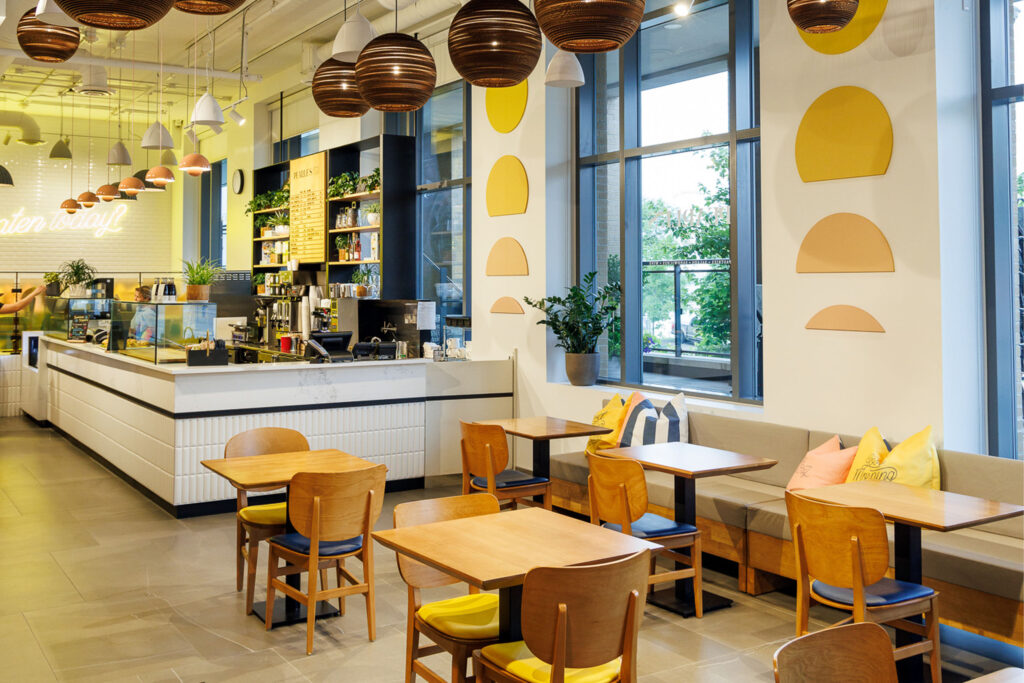 Interior of Pearle's Cafe